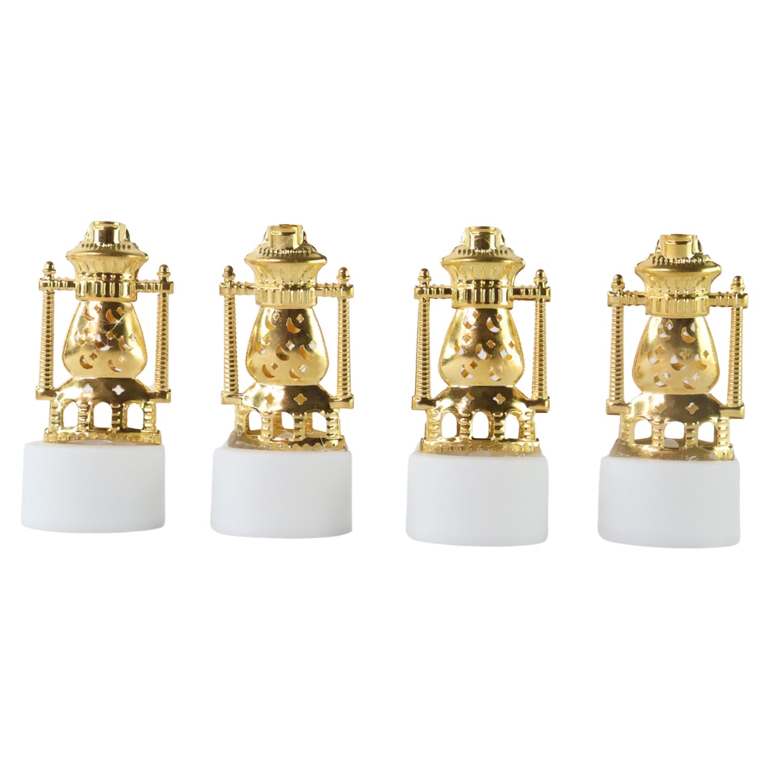 Mini Lantern-Style Flameless LED Tealights - (4 Pc) Mini Lantern-Style Flameless LED Tealights - (4 Pc)